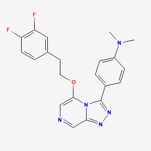 4-[5-[2-(3,4-difluorophenyl)ethoxy]-[1,2,4]triazolo[4,3-a]pyrazin-3-yl]-N,N-dimethylaniline