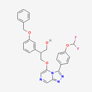 3-[[3-[4-(Difluoromethoxy)phenyl]-[1,2,4]triazolo[4,3-a]pyrazin-5-yl]oxy]-2-(3-phenylmethoxyphenyl)propan-1-ol