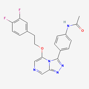 N-[4-[5-[2-(3,4-difluorophenyl)ethoxy]-[1,2,4]triazolo[4,3-a]pyrazin-3-yl]phenyl]acetamide