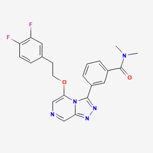 3-[5-[2-(3,4-difluorophenyl)ethoxy]-[1,2,4]triazolo[4,3-a]pyrazin-3-yl]-N,N-dimethylbenzamide