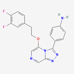 4-[5-[2-(3,4-Difluorophenyl)ethoxy]-[1,2,4]triazolo[4,3-a]pyrazin-3-yl]aniline