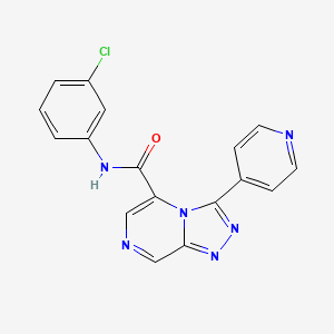 molecular formula C17H11ClN6O B10798280 N-(3-chlorophenyl)-3-pyridin-4-yl-[1,2,4]triazolo[4,3-a]pyrazine-5-carboxamide 