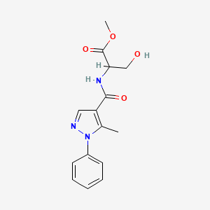 Methyl 3-hydroxy-2-[(5-methyl-1-phenylpyrazole-4-carbonyl)amino]propanoate