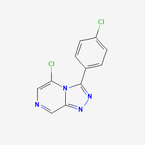 molecular formula C11H6Cl2N4 B10798316 5-Chloro-3-(4-chlorophenyl)-[1,2,4]triazolo[4,3-a]pyrazine 