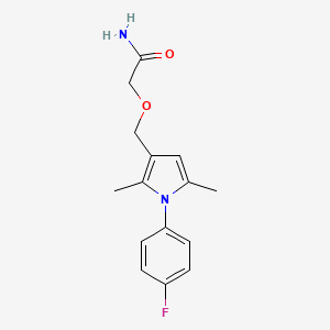 2-[[1-(4-Fluorophenyl)-2,5-dimethylpyrrol-3-yl]methoxy]acetamide