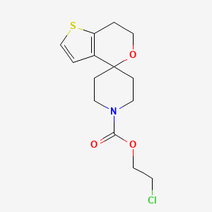 molecular formula C14H18ClNO3S B10798320 2-Chloroethyl spiro[6,7-dihydrothieno[3,2-c]pyran-4,4'-piperidine]-1'-carboxylate 