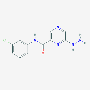 molecular formula C11H10ClN5O B10798332 N-(3-chlorophenyl)-6-hydrazinylpyrazine-2-carboxamide 