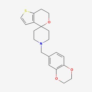 1'-(2,3-Dihydro-1,4-benzodioxin-6-ylmethyl)spiro[6,7-dihydrothieno[3,2-c]pyran-4,4'-piperidine]