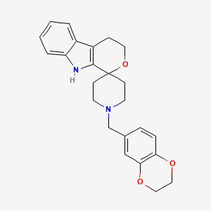 1'-(2,3-dihydro-1,4-benzodioxin-6-ylmethyl)spiro[4,9-dihydro-3H-pyrano[3,4-b]indole-1,4'-piperidine]