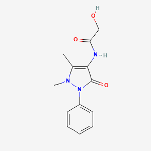 molecular formula C13H15N3O3 B10798394 N-(1,5-Dimethyl-3-oxo-2-phenyl-2,3-dihydro-1H-pyrazol-4-YL)-2-hydroxyacetamide 