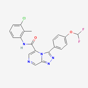 molecular formula C20H14ClF2N5O2 B10798410 N-(3-chloro-2-methylphenyl)-3-[4-(difluoromethoxy)phenyl]-[1,2,4]triazolo[4,3-a]pyrazine-5-carboxamide 