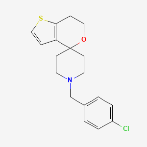 molecular formula C18H20ClNOS B10798425 1'-[(4-Chlorophenyl)methyl]spiro[6,7-dihydrothieno[3,2-c]pyran-4,4'-piperidine] 