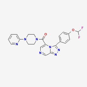 [3-[4-(Difluoromethoxy)phenyl]-[1,2,4]triazolo[4,3-a]pyrazin-5-yl]-(4-pyridin-2-ylpiperazin-1-yl)methanone