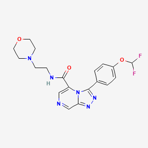 3-[4-(difluoromethoxy)phenyl]-N-(2-morpholin-4-ylethyl)-[1,2,4]triazolo[4,3-a]pyrazine-5-carboxamide