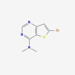 molecular formula C8H8BrN3S B10798469 6-bromo-N,N-dimethylthieno[3,2-d]pyrimidin-4-amine 