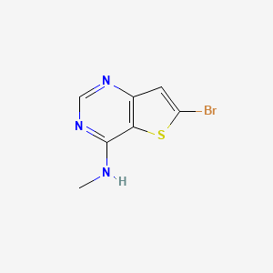 molecular formula C7H6BrN3S B10798475 6-bromo-N-methylthieno[3,2-d]pyrimidin-4-amine 