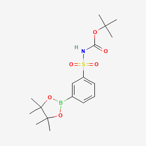 molecular formula C17H26BNO6S B10798478 tert-butyl N-[3-(4,4,5,5-tetramethyl-1,3,2-dioxaborolan-2-yl)phenyl]sulfonylcarbamate 