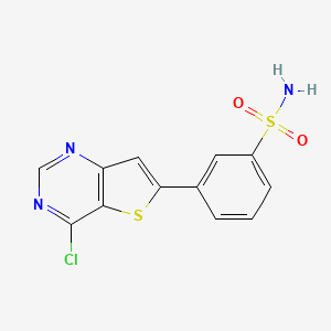 3-(4-Chlorothieno[3,2-d]pyrimidin-6-yl)benzenesulfonamide