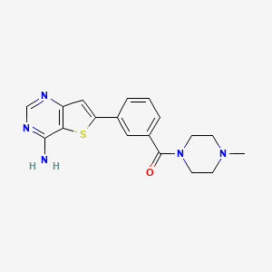 [3-(4-Aminothieno[3,2-d]pyrimidin-6-yl)phenyl]-(4-methylpiperazin-1-yl)methanone