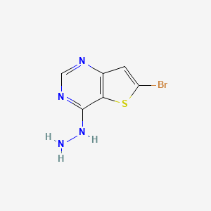 molecular formula C6H5BrN4S B10798504 (6-Bromothieno[3,2-d]pyrimidin-4-yl)hydrazine 