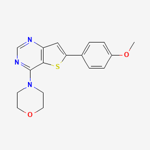 4-[6-(4-Methoxyphenyl)thieno[3,2-d]pyrimidin-4-yl]morpholine