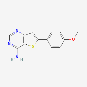 molecular formula C13H11N3OS B10798526 6-(4-Methoxyphenyl)thieno[3,2-d]pyrimidin-4-amine 