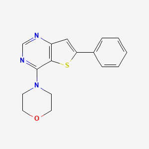 molecular formula C16H15N3OS B10798535 4-(6-Phenylthieno[3,2-d]pyrimidin-4-yl)morpholine 