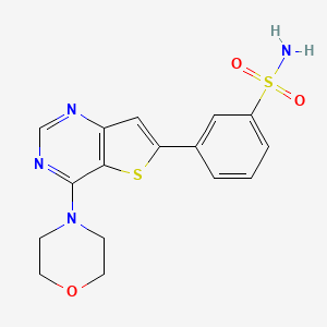 3-(4-Morpholin-4-ylthieno[3,2-d]pyrimidin-6-yl)benzenesulfonamide