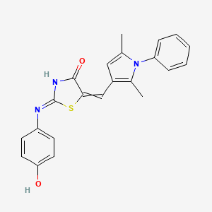 5-[(2,5-Dimethyl-1-phenylpyrrol-3-yl)methylidene]-2-(4-hydroxyphenyl)imino-1,3-thiazolidin-4-one