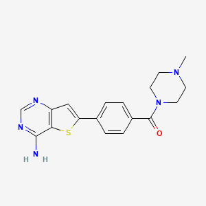 molecular formula C18H19N5OS B10798593 [4-(4-Aminothieno[3,2-d]pyrimidin-6-yl)phenyl]-(4-methylpiperazin-1-yl)methanone 