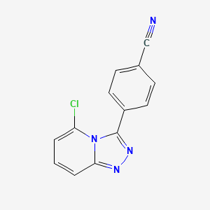 molecular formula C13H7ClN4 B10798648 4-(5-Chloro-[1,2,4]triazolo[4,3-a]pyridin-3-yl)benzonitrile 