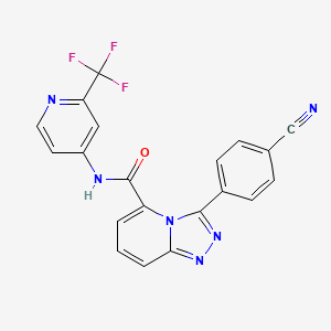 3-(4-cyanophenyl)-N-[2-(trifluoromethyl)pyridin-4-yl]-[1,2,4]triazolo[4,3-a]pyridine-5-carboxamide