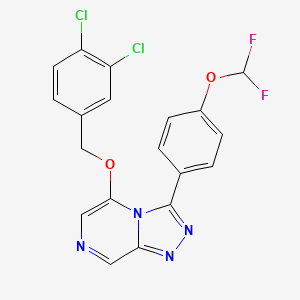 5-[(3,4-Dichlorophenyl)methoxy]-3-[4-(difluoromethoxy)phenyl]-[1,2,4]triazolo[4,3-a]pyrazine