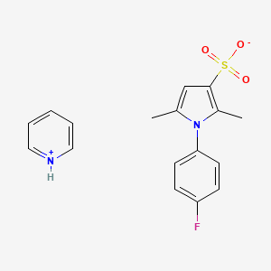 1-(4-Fluorophenyl)-2,5-dimethylpyrrole-3-sulfonate;pyridin-1-ium