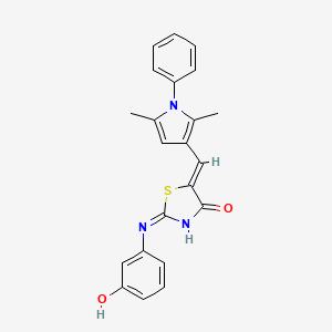 (5Z)-5-[(2,5-dimethyl-1-phenylpyrrol-3-yl)methylidene]-2-(3-hydroxyphenyl)imino-1,3-thiazolidin-4-one