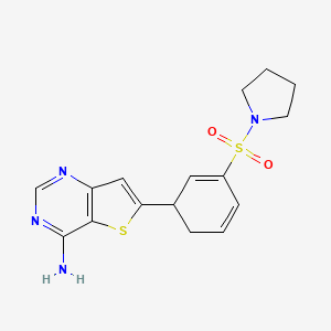 6-(3-Pyrrolidin-1-ylsulfonylcyclohexa-2,4-dien-1-yl)thieno[3,2-d]pyrimidin-4-amine