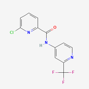 6-chloro-N-[2-(trifluoromethyl)pyridin-4-yl]pyridine-2-carboxamide