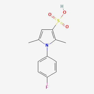 molecular formula C12H12FNO3S B10798741 1-(4-Fluorophenyl)-2,5-dimethylpyrrole-3-sulfonic acid 