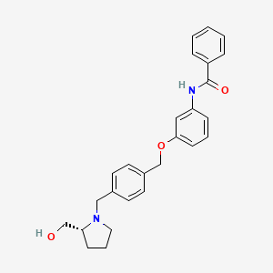 N-[3-[[4-[[(2R)-2-(hydroxymethyl)pyrrolidin-1-yl]methyl]phenyl]methoxy]phenyl]benzamide