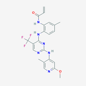 N-[2-[[2-[(2-methoxy-5-methylpyridin-4-yl)amino]-5-(trifluoromethyl)pyrimidin-4-yl]amino]-5-methylphenyl]prop-2-enamide