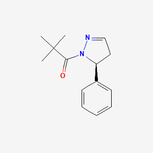 2,2-dimethyl-1-[(3S)-3-phenyl-3,4-dihydropyrazol-2-yl]propan-1-one