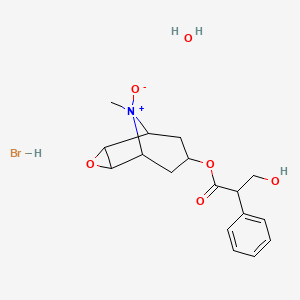 molecular formula C17H24BrNO6 B10798907 Scopolamine N-oxide hydrobromide monohydrate 