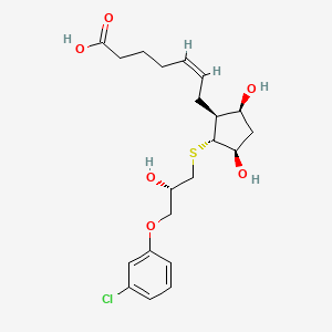 molecular formula C21H29ClO6S B10798931 (Z)-7-[(1S,2R,3R,5S)-2-[(2S)-3-(3-chlorophenoxy)-2-hydroxypropyl]sulfanyl-3,5-dihydroxycyclopentyl]hept-5-enoic acid CAS No. 73523-01-0