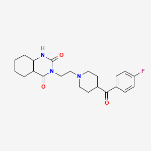 3-[2-[4-(4-fluorobenzoyl)piperidin-1-yl]ethyl]-4a,5,6,7,8,8a-hexahydro-1H-quinazoline-2,4-dione