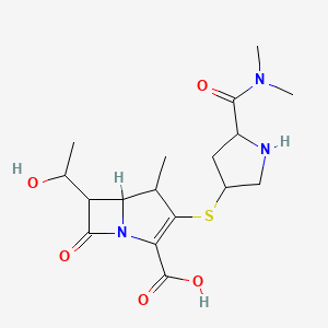 3-[5-(Dimethylcarbamoyl)pyrrolidin-3-yl]sulfanyl-6-(1-hydroxyethyl)-4-methyl-7-oxo-1-azabicyclo[3.2.0]hept-2-ene-2-carboxylic acid