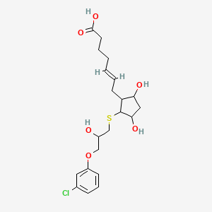 molecular formula C21H29ClO6S B10798972 7-(2-((3-(3-Chlorophenoxy)-2-hydroxypropyl)thio)-3,5-dihydroxycyclopentyl)-5-heptenoic acid CAS No. 61507-56-0