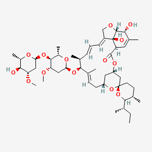 (1R,4S,5'S,6R,8R,10E,12S,13S,14E,16E,20R,21R,24S)-6'-[(2S)-butan-2-yl]-21,24-dihydroxy-12-[(2R,4S,5S,6S)-5-[(2S,4S,5S,6S)-5-hydroxy-4-methoxy-6-methyloxan-2-yl]oxy-4-methoxy-6-methyloxan-2-yl]oxy-5',11,13,22-tetramethylspiro[3,7,19-trioxatetracyclo[15.6.1.14,8.020,24]pentacosa-10,14,16,22-tetraene-6,2'-oxane]-2-one