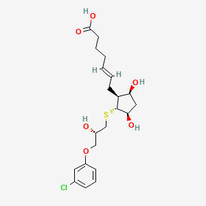 molecular formula C21H29ClO6S B10799010 (E)-7-[(1S,2R,3R,5S)-2-[(2S)-3-(3-chlorophenoxy)-2-hydroxypropyl]sulfanyl-3,5-dihydroxycyclopentyl]hept-5-enoic acid 