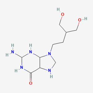 2-amino-9-[4-hydroxy-3-(hydroxymethyl)butyl]-2,3,4,5,7,8-hexahydro-1H-purin-6-one