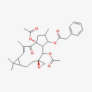 [(1'R,2R)-1',11'-diacetyloxy-3',6',6',14'-tetramethyl-2'-oxospiro[oxirane-2,10'-tricyclo[10.3.0.05,7]pentadec-3-ene]-13'-yl] 2-phenylacetate